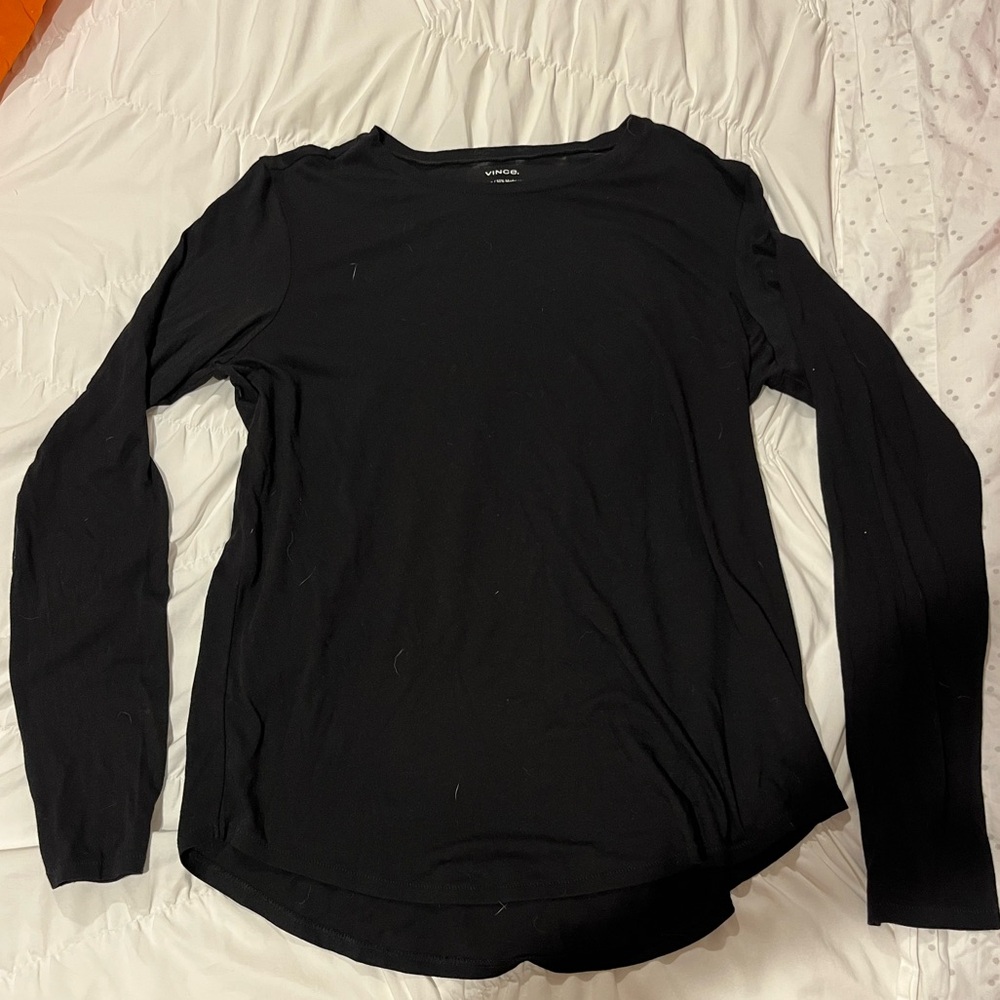 Vince Charcoal Long Sleeve Top
